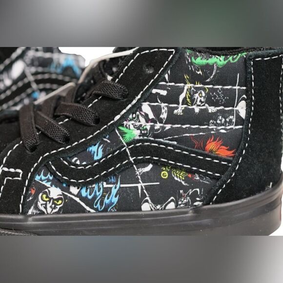 🔥🔥 Vans X Disney 100 Toddler Kids SK8-Hi Zip Villains Size 6 - Picture 7 of 16